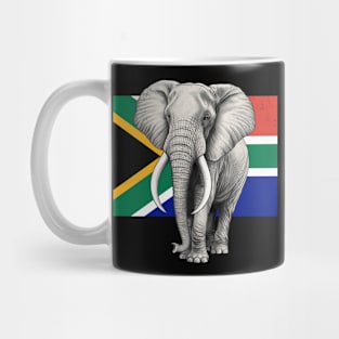 Elephant Flag of South Africa Mug